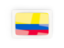 Colombia. Rectangular carbon icon. Download icon.