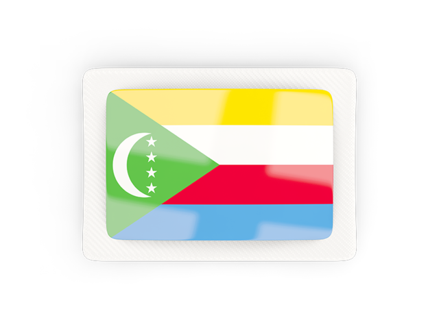 Rectangular carbon icon. Download flag icon of Comoros at PNG format