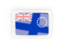 Cook Islands. Rectangular carbon icon. Download icon.