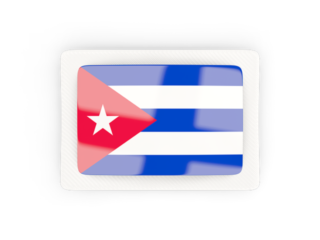 Rectangular carbon icon. Download flag icon of Cuba at PNG format