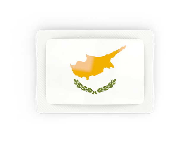Прямоугольная карбоновая иконка. Скачать флаг. Кипр