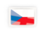 Czech Republic. Rectangular carbon icon. Download icon.