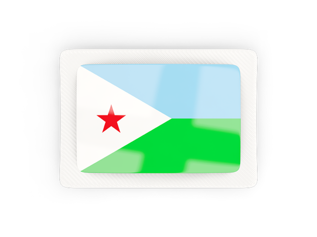 Rectangular carbon icon. Download flag icon of Djibouti at PNG format