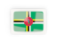 Dominica. Rectangular carbon icon. Download icon.