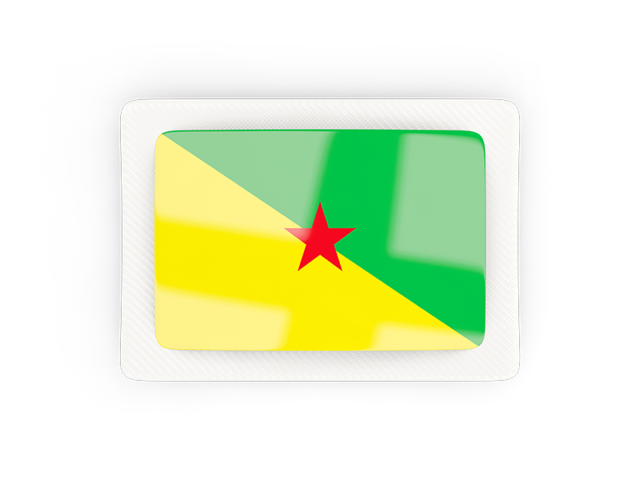 Rectangular carbon icon. Download flag icon of French Guiana at PNG format