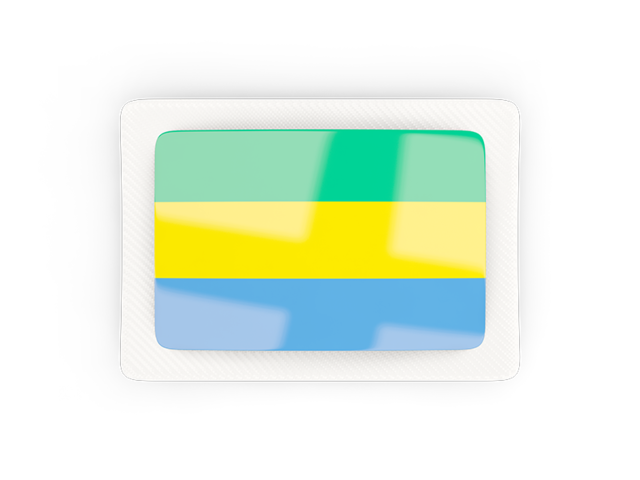Rectangular carbon icon. Download flag icon of Gabon at PNG format