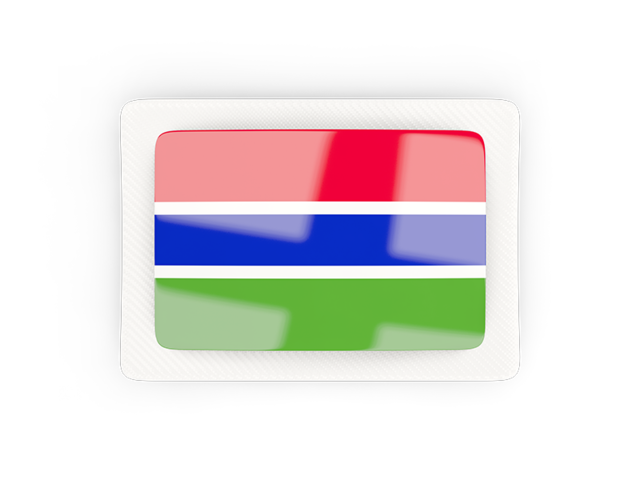 Rectangular carbon icon. Download flag icon of Gambia at PNG format