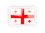 Georgia. Rectangular carbon icon. Download icon.