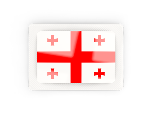 Rectangular carbon icon. Download flag icon of Georgia at PNG format