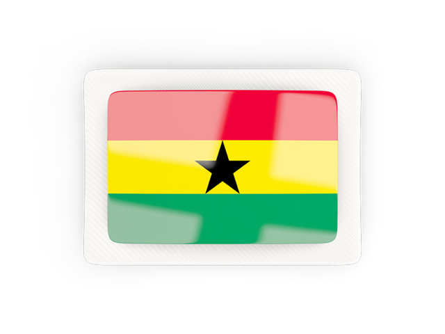 Rectangular carbon icon. Download flag icon of Ghana at PNG format