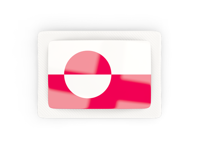 Rectangular carbon icon. Download flag icon of Greenland at PNG format