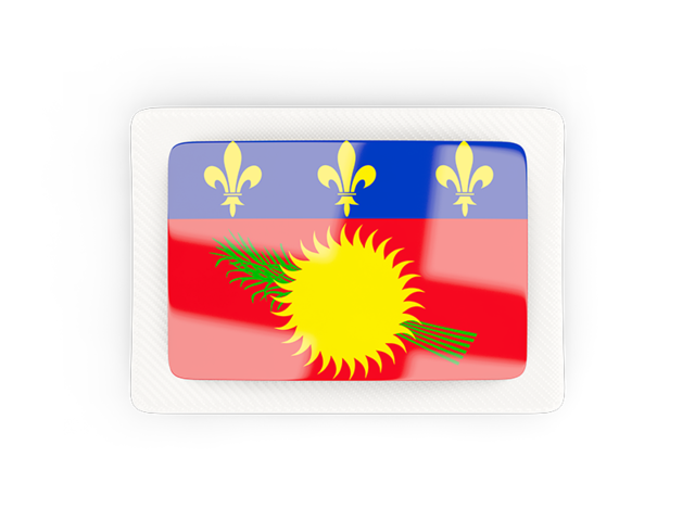 Rectangular carbon icon. Download flag icon of Guadeloupe at PNG format