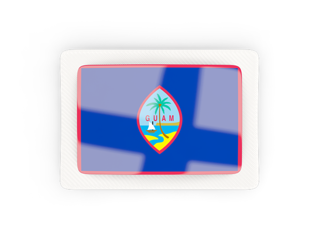 Rectangular carbon icon. Download flag icon of Guam at PNG format