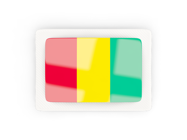 Rectangular carbon icon. Download flag icon of Guinea at PNG format