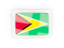 Guyana. Rectangular carbon icon. Download icon.