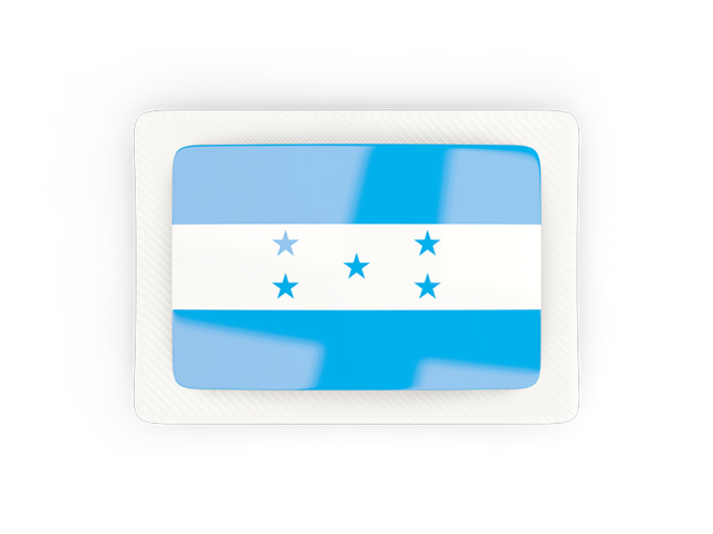 Прямоугольная карбоновая иконка. Скачать флаг. Гондурас