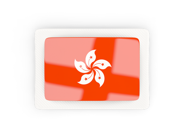 Rectangular carbon icon. Download flag icon of Hong Kong at PNG format