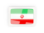 Iran. Rectangular carbon icon. Download icon.