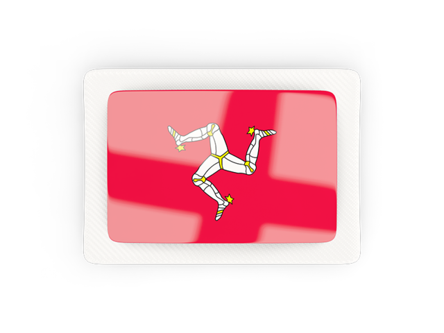 Rectangular carbon icon. Download flag icon of Isle of Man at PNG format