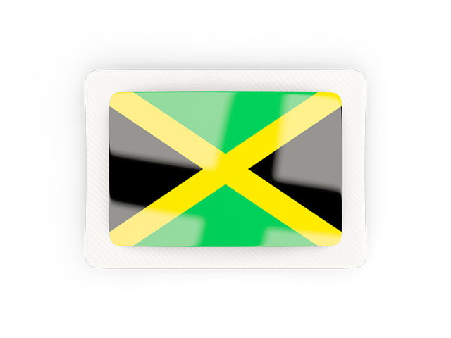 Прямоугольная карбоновая иконка. Скачать флаг. Ямайка