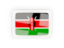 Kenya. Rectangular carbon icon. Download icon.