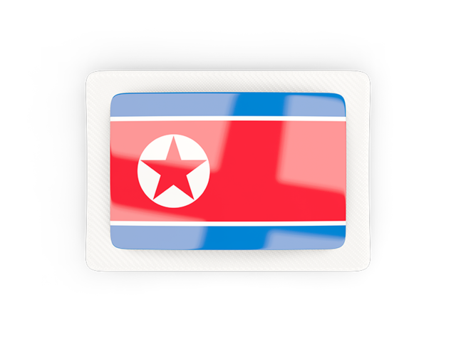 Rectangular carbon icon. Download flag icon of North Korea at PNG format