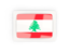 Lebanon. Rectangular carbon icon. Download icon.