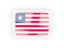 Liberia. Rectangular carbon icon. Download icon.