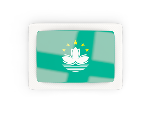 Rectangular carbon icon. Download flag icon of Macao at PNG format