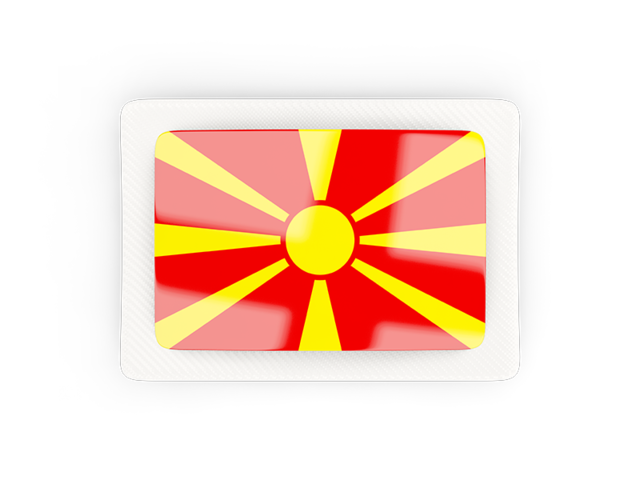 Rectangular carbon icon. Download flag icon of Macedonia at PNG format