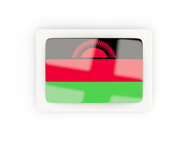 Прямоугольная карбоновая иконка. Скачать флаг. Малави