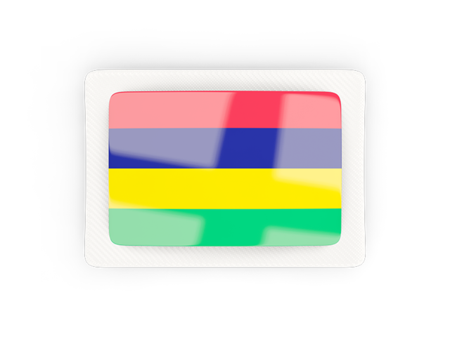 Rectangular carbon icon. Download flag icon of Mauritius at PNG format