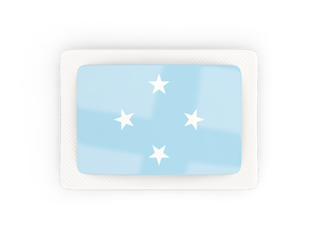 Rectangular carbon icon. Download flag icon of Micronesia at PNG format