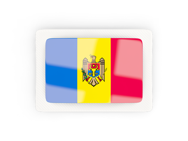 Rectangular carbon icon. Download flag icon of Moldova at PNG format