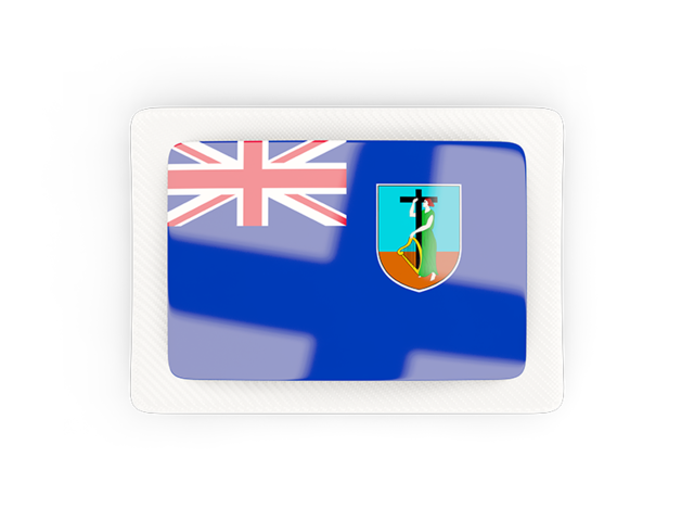 Rectangular carbon icon. Download flag icon of Montserrat at PNG format
