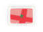 Марокко. Прямоугольная карбоновая иконка. Скачать иллюстрацию.