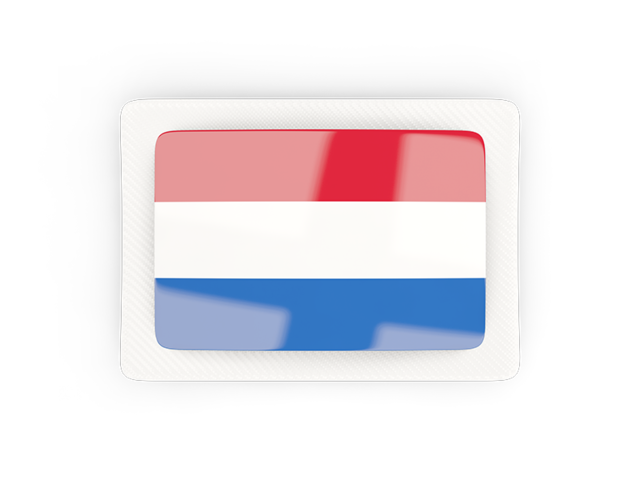 Прямоугольная карбоновая иконка. Скачать флаг. Нидерланды