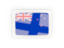 New Zealand. Rectangular carbon icon. Download icon.