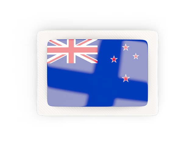 Прямоугольная карбоновая иконка. Скачать флаг. Новая Зеландия