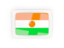 Niger. Rectangular carbon icon. Download icon.