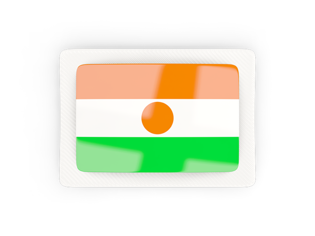 Rectangular carbon icon. Download flag icon of Niger at PNG format