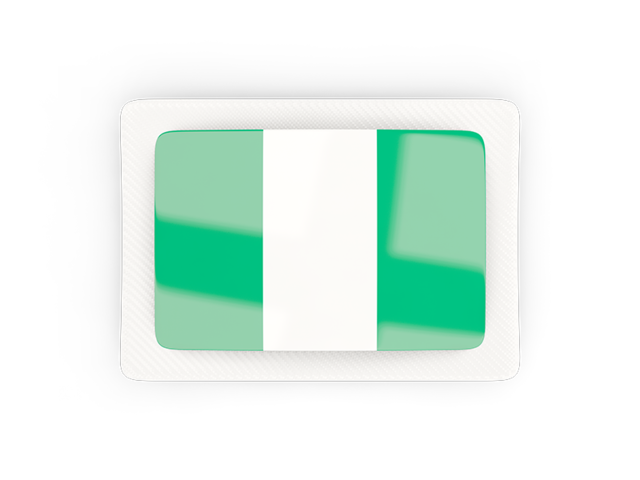 Rectangular carbon icon. Download flag icon of Nigeria at PNG format
