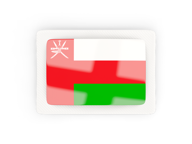 Rectangular carbon icon. Download flag icon of Oman at PNG format