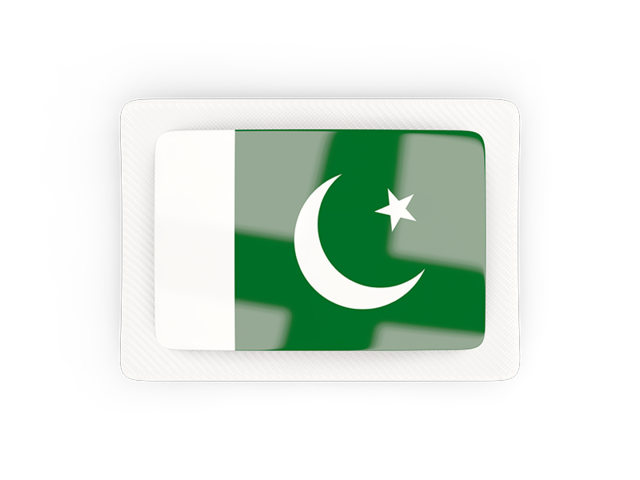 Прямоугольная карбоновая иконка. Скачать флаг. Пакистан