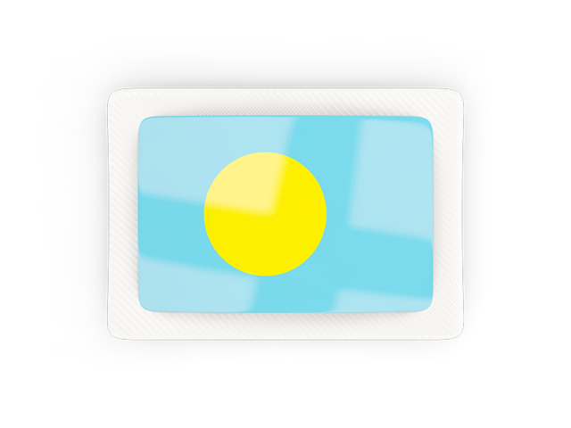 Rectangular carbon icon. Download flag icon of Palau at PNG format