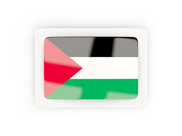 Rectangular carbon icon. Download flag icon of Palestinian territories at PNG format