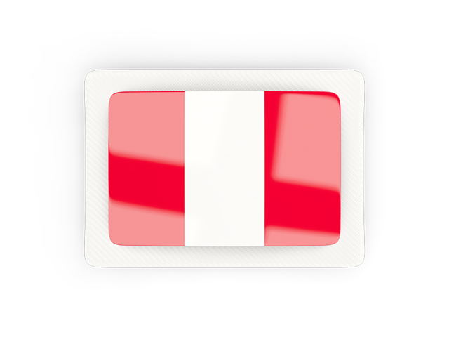 Rectangular carbon icon. Download flag icon of Peru at PNG format