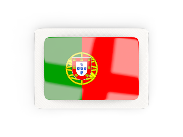 Rectangular carbon icon. Download flag icon of Portugal at PNG format