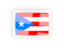 Puerto Rico. Rectangular carbon icon. Download icon.