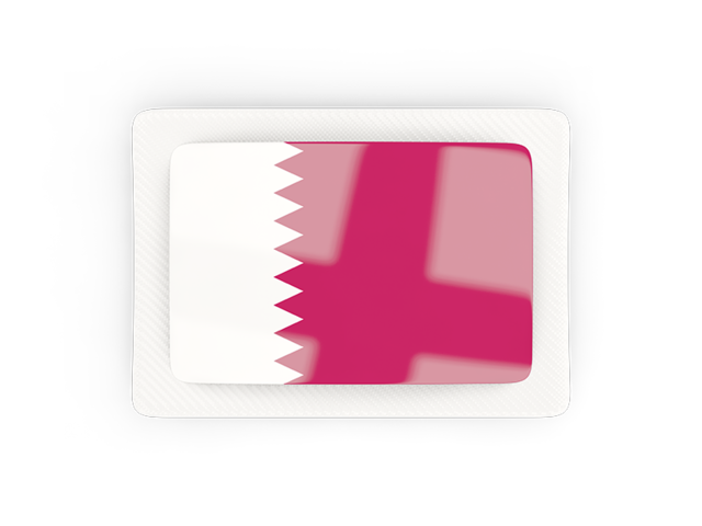 Прямоугольная карбоновая иконка. Скачать флаг. Катар